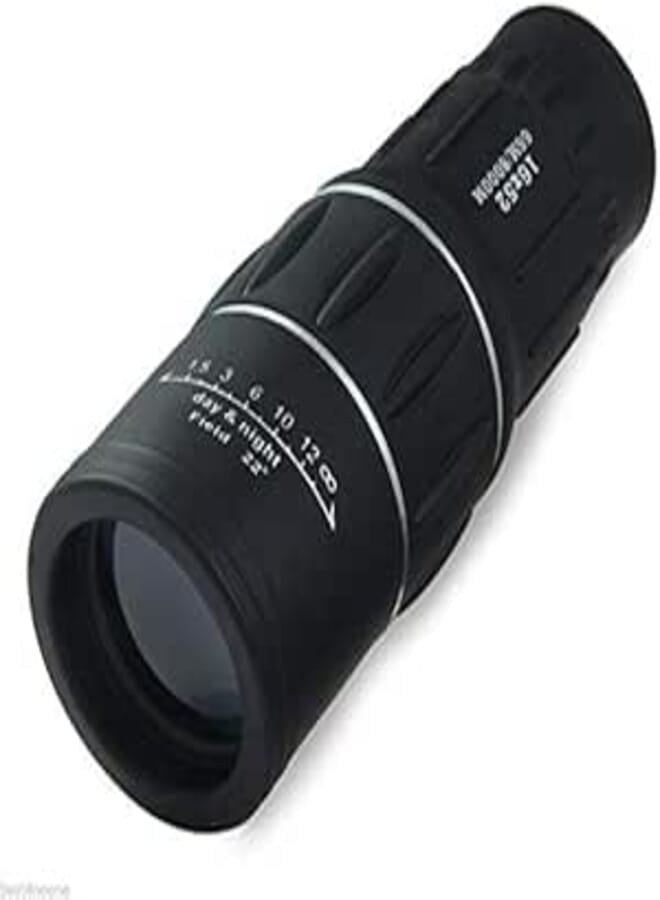 Generic 16x52 Dual Focus Zoom Monocular Telescope, Black